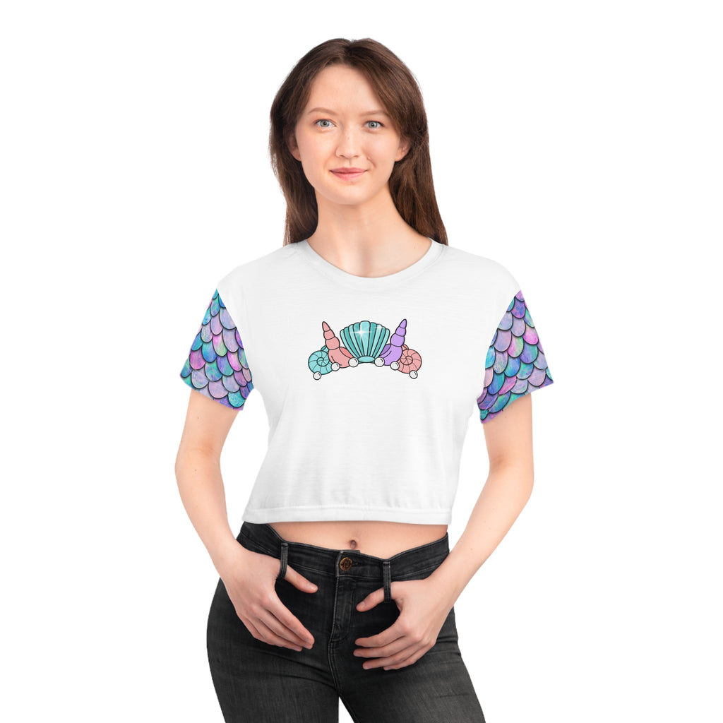 Summer mood mermaid crop top