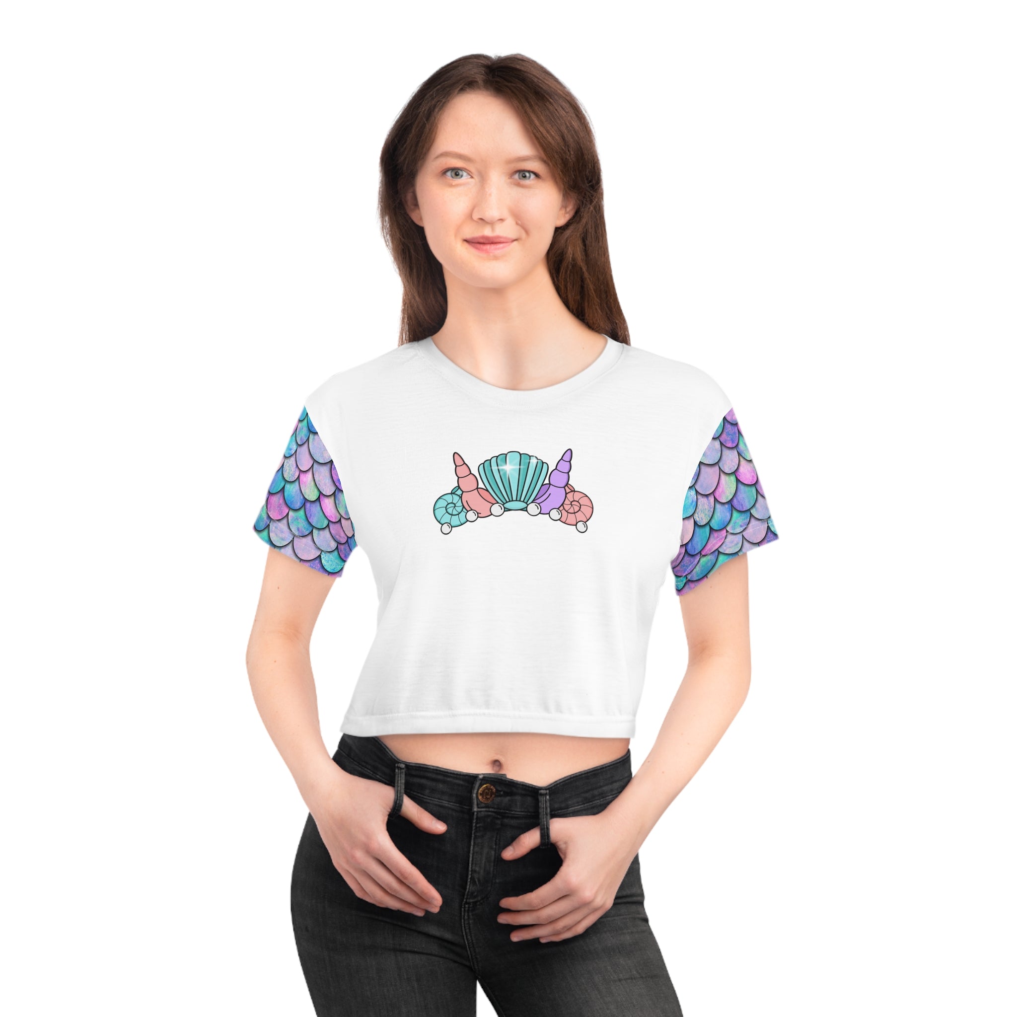 Summer mood mermaid crop top