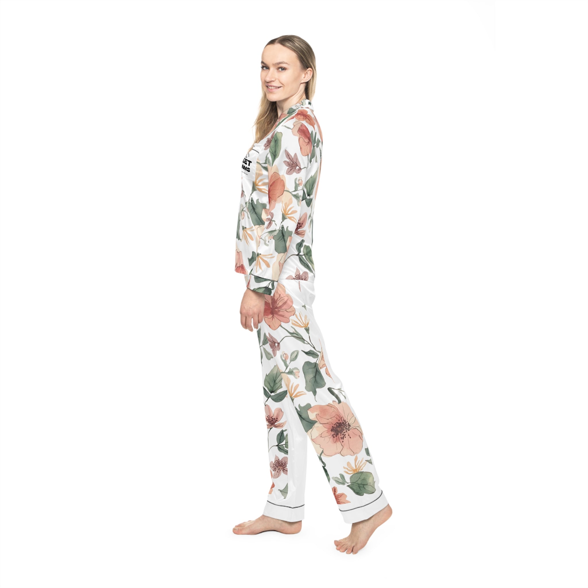 Blomster Pysjamas i Sateng