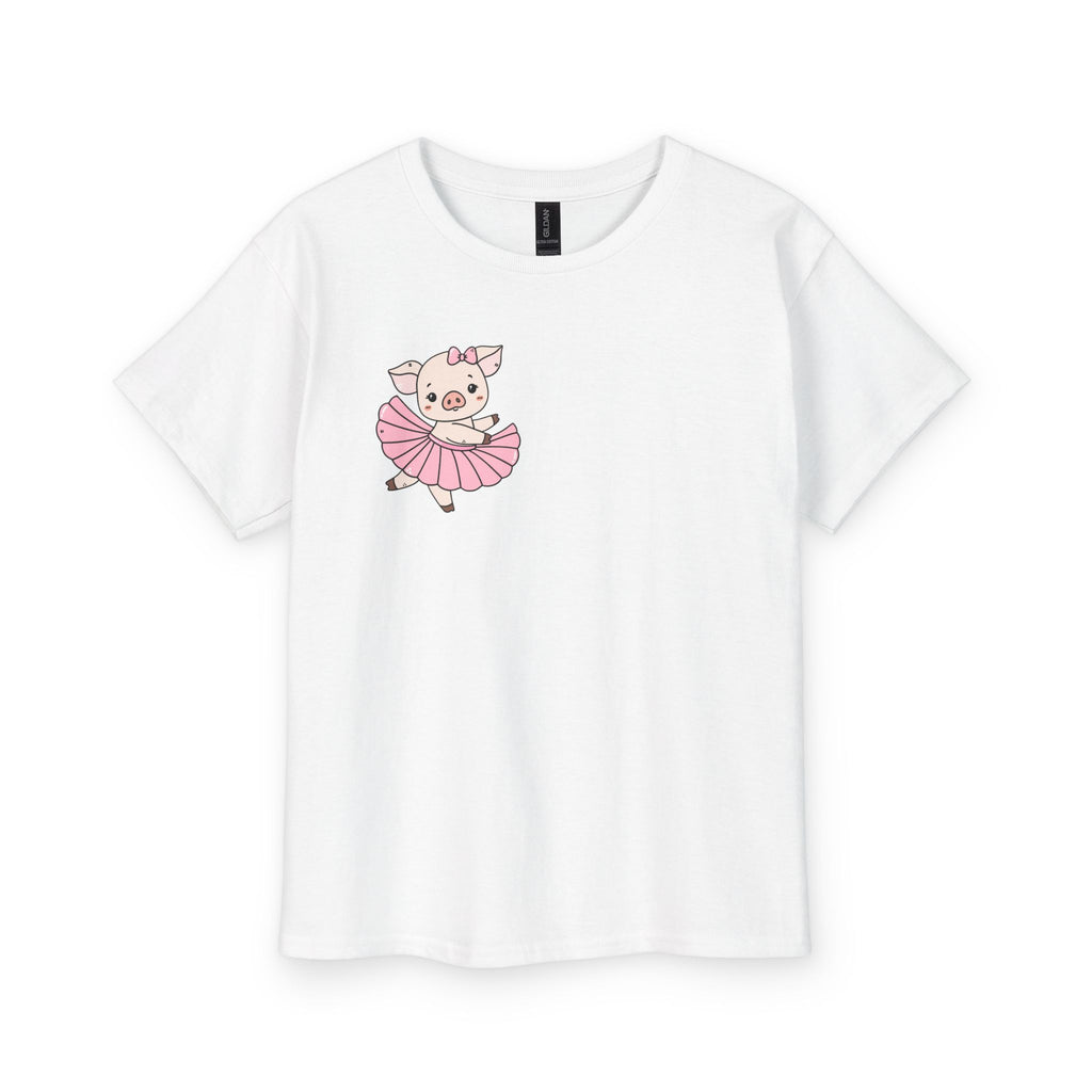 Ballerina t-skjorte til barn med skrift på ryggen.