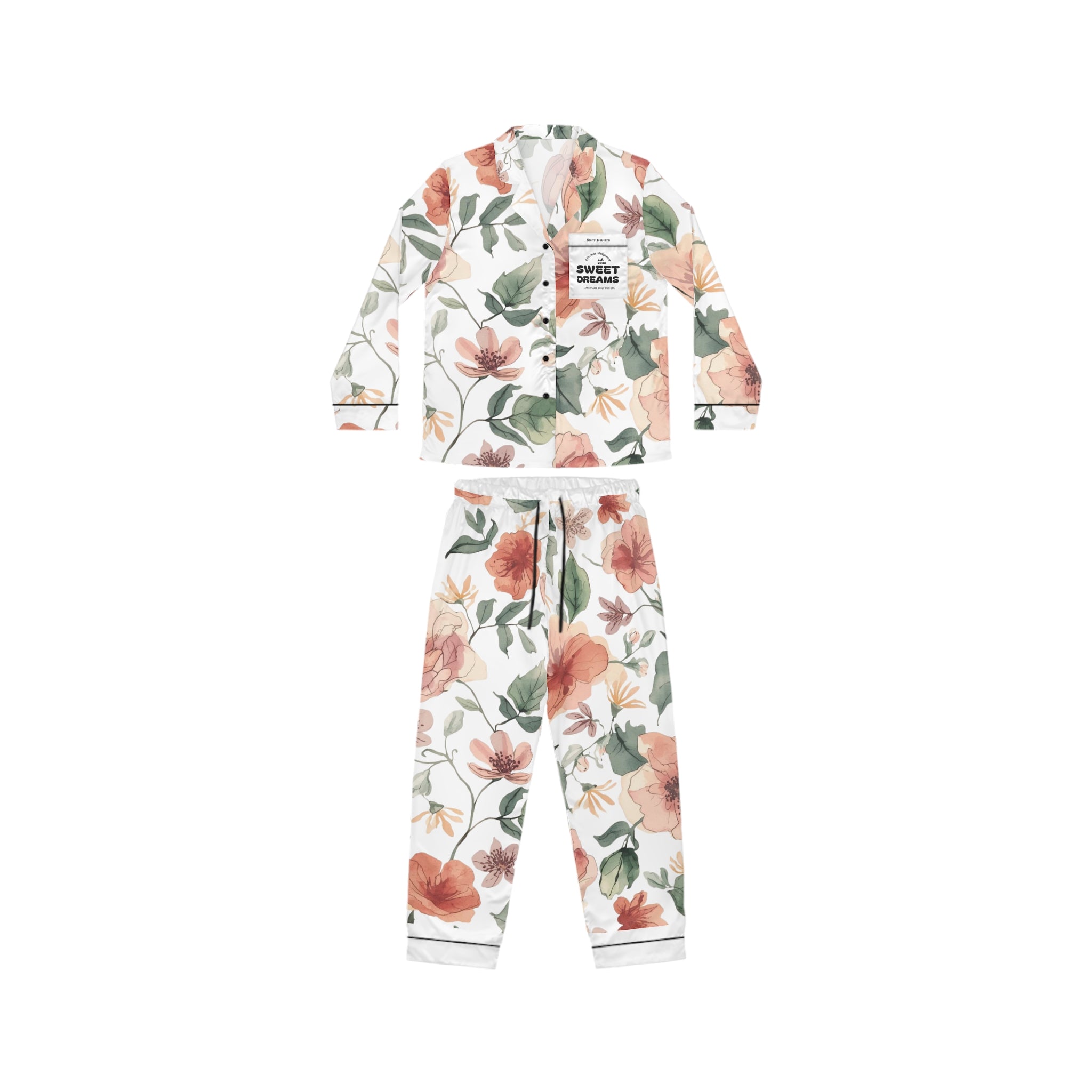 Blomster Pysjamas i Sateng