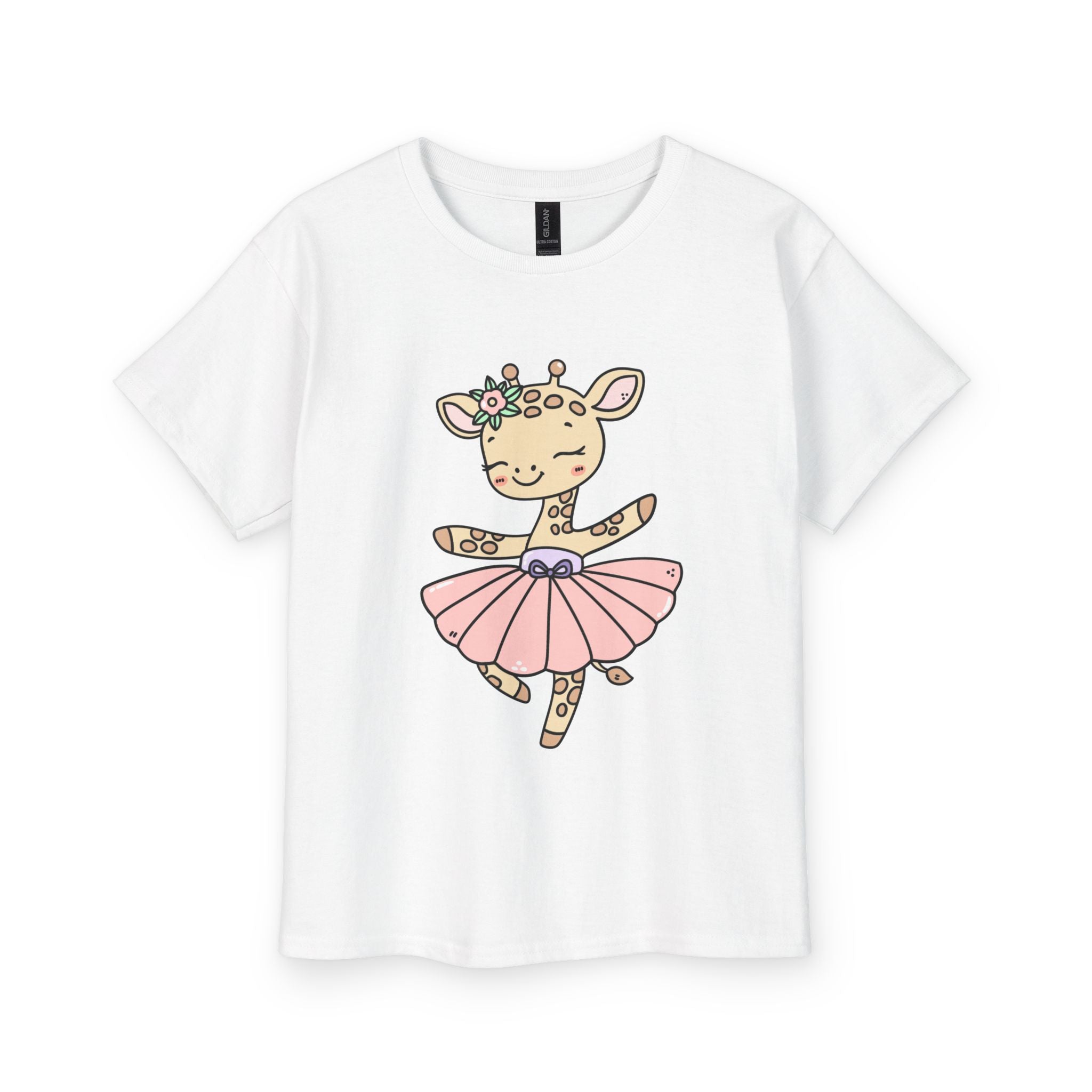 Ballerina barne t-skjorte med skrift på ryggen