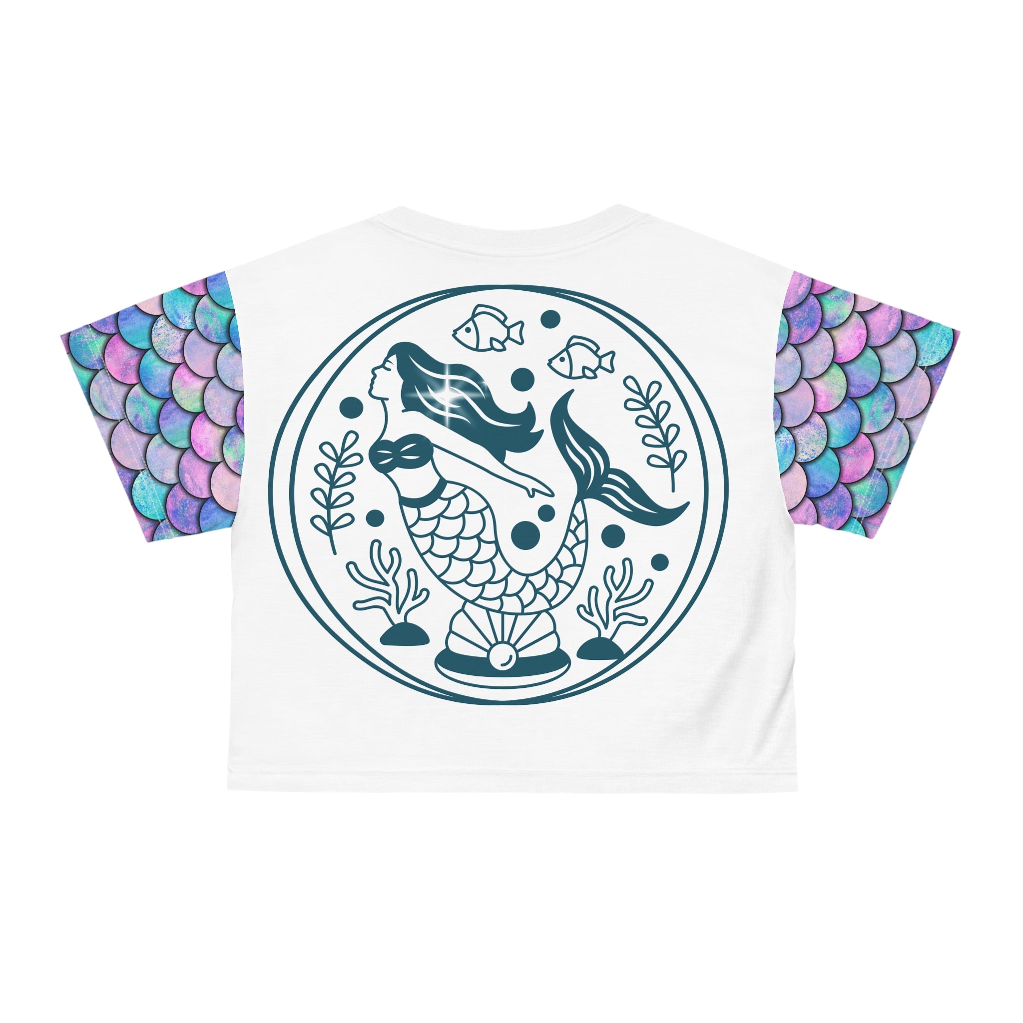 Summer mood mermaid crop top
