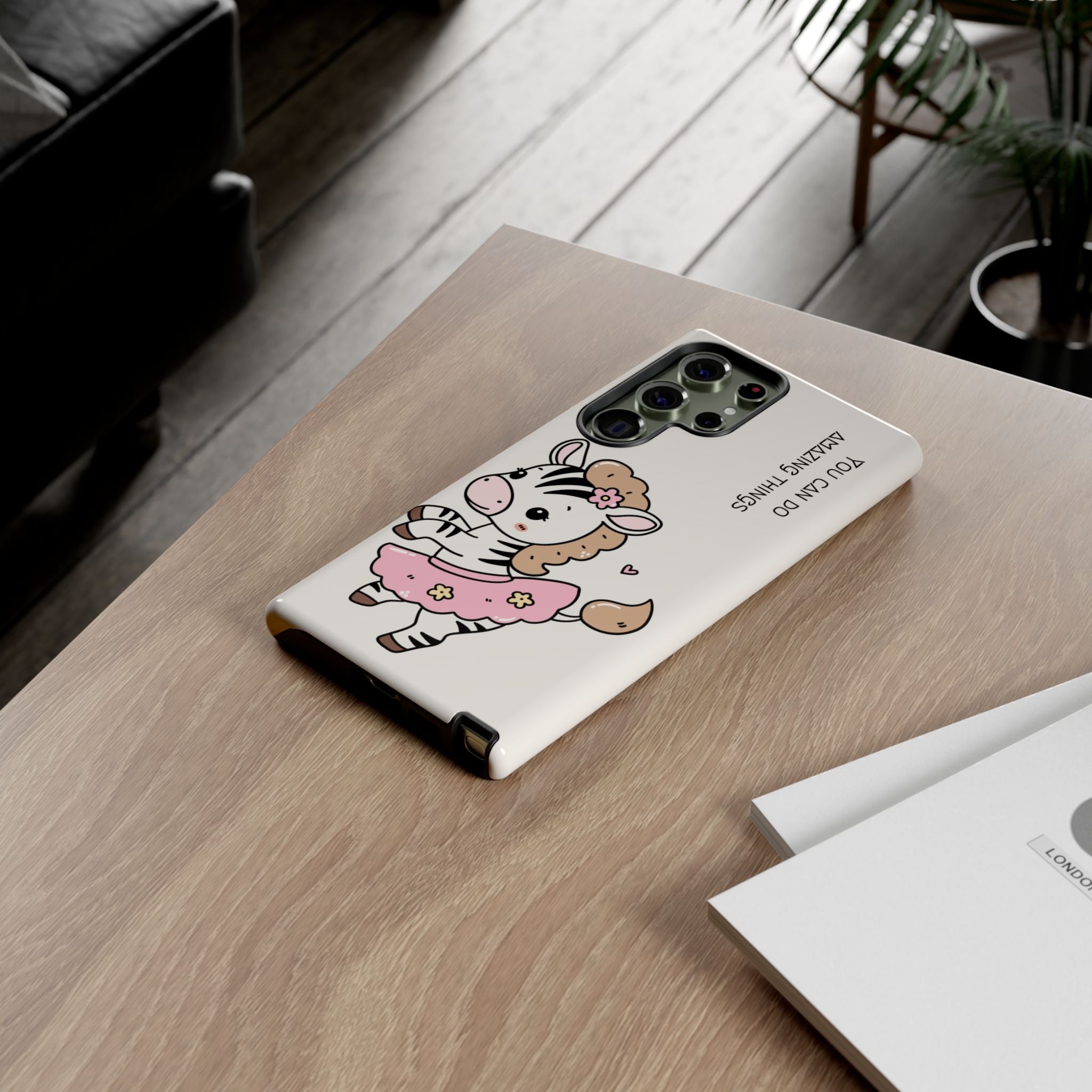 Ballerina tlf deksel zebra