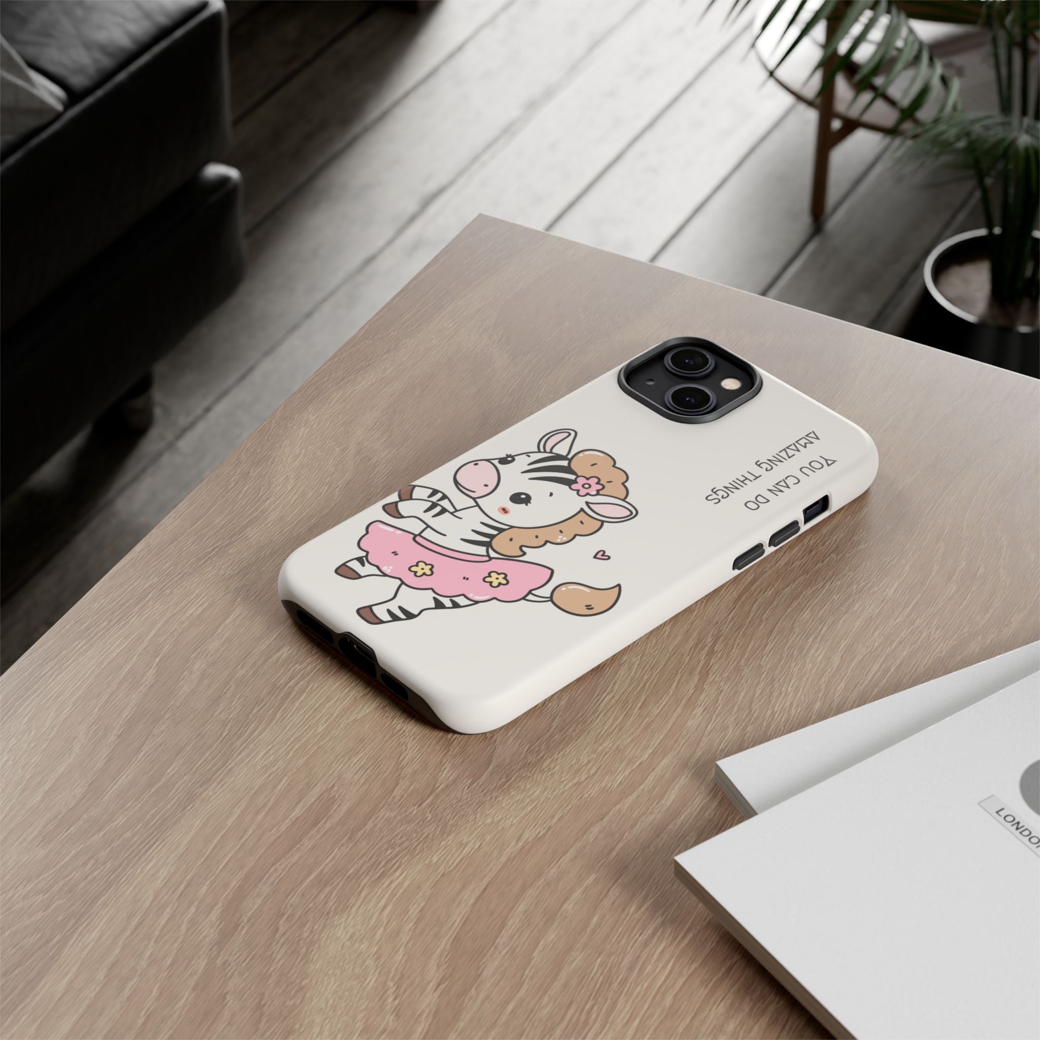 Ballerina tlf deksel zebra