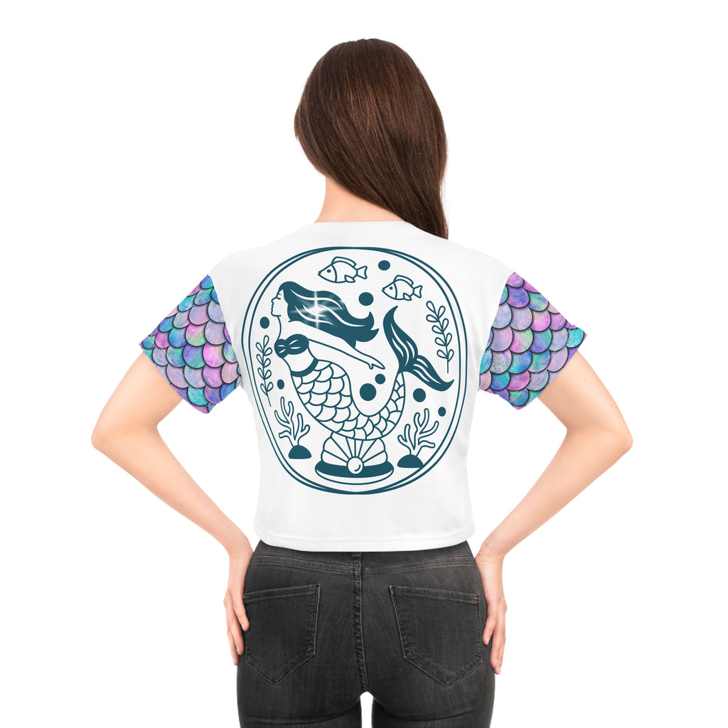 Summer mood mermaid crop top
