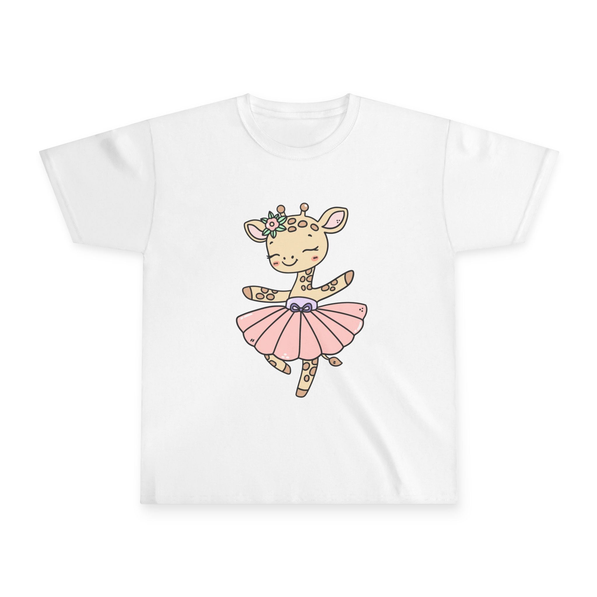 Ballerina barne t-skjorte med skrift på ryggen